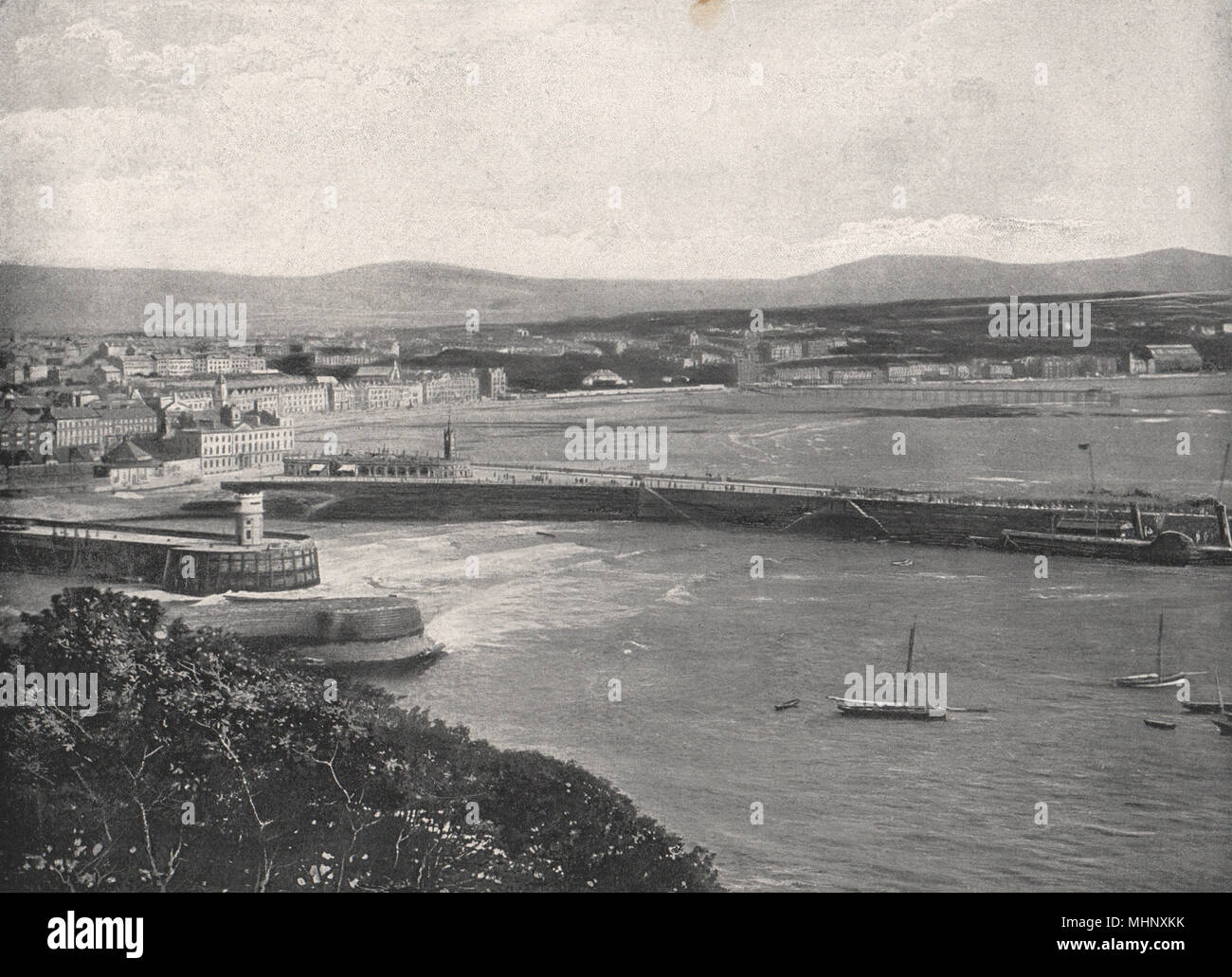 Isla de Man. Douglas 1900 vintage antigua imagen de impresión Fotografía de  stock - Alamy