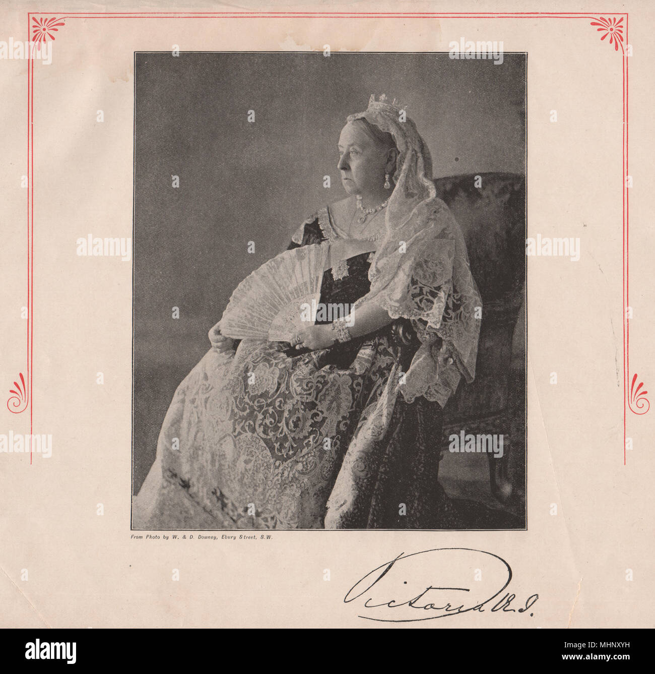 La reina Victoria. Londres. Monarcas 1896 antigüedades vintage imprimir imagen Foto de stock