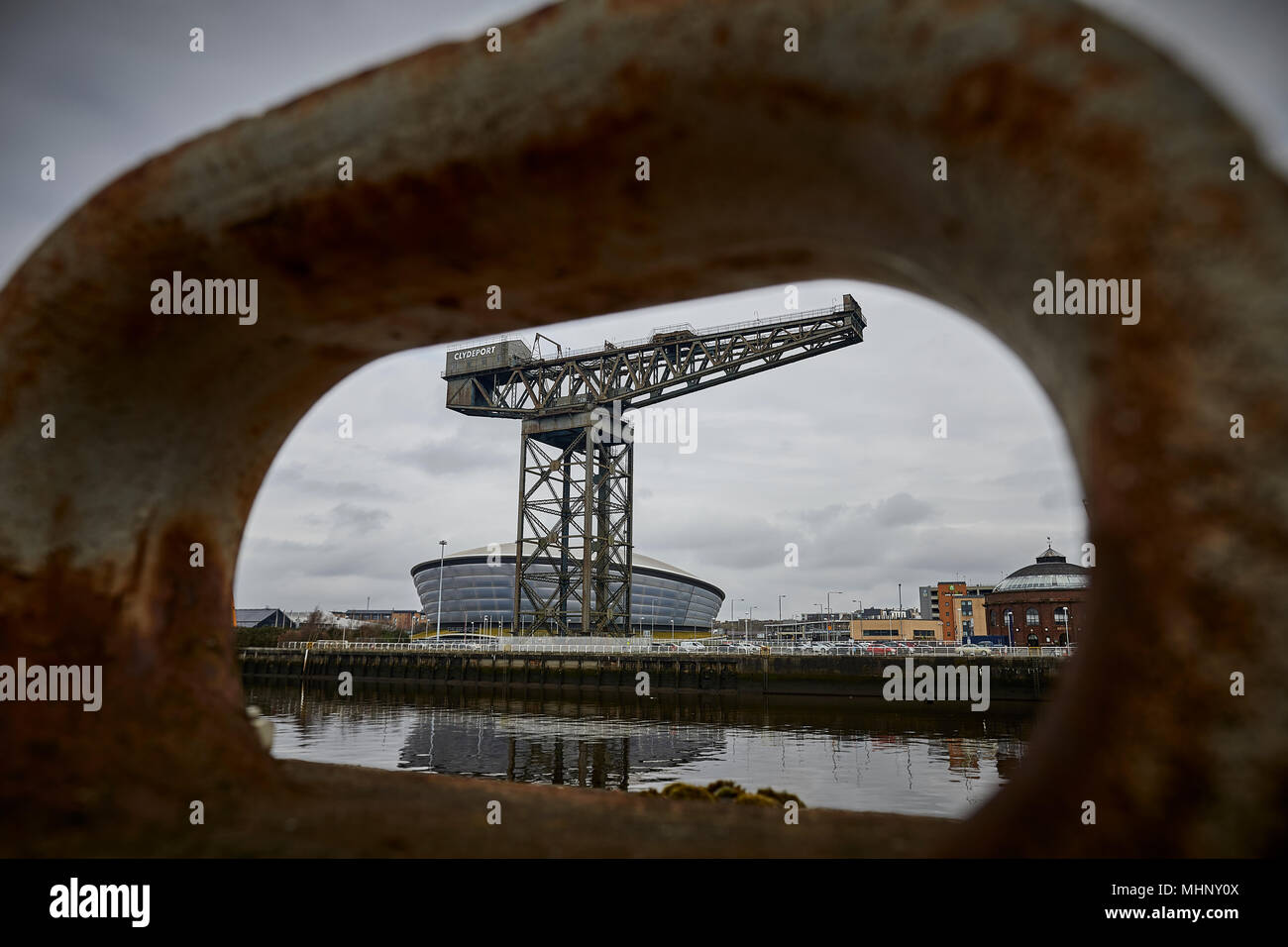 Glasgow, en Escocia, Finnieston Crane Foto de stock