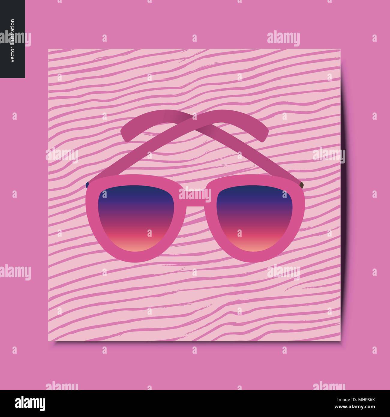 Gafas de sol rosa Imágenes vectoriales de stock - Alamy