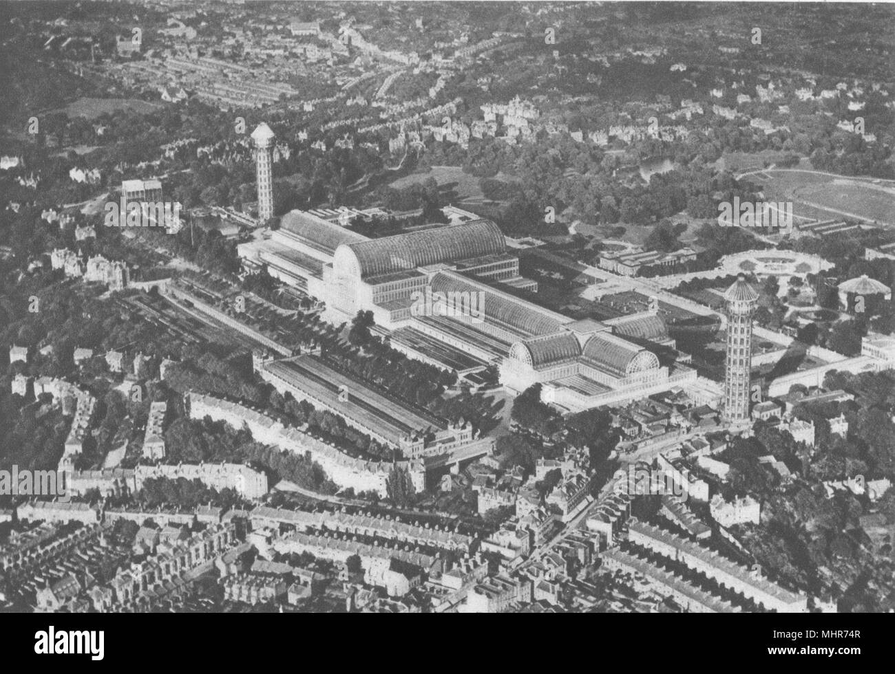 Londres. Crystal Palace pico de Sydenham Hill & Alrededores 1926 imprimir Foto de stock