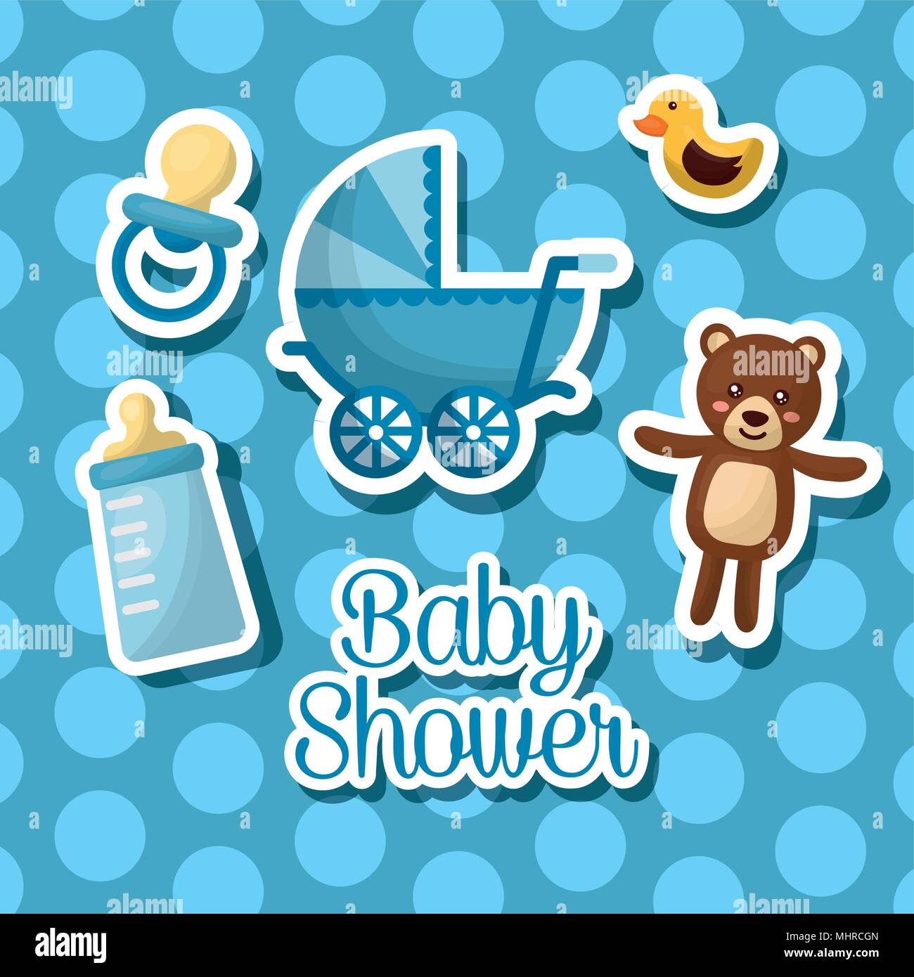 Celebración de baby shower Imagen Vector de stock - Alamy
