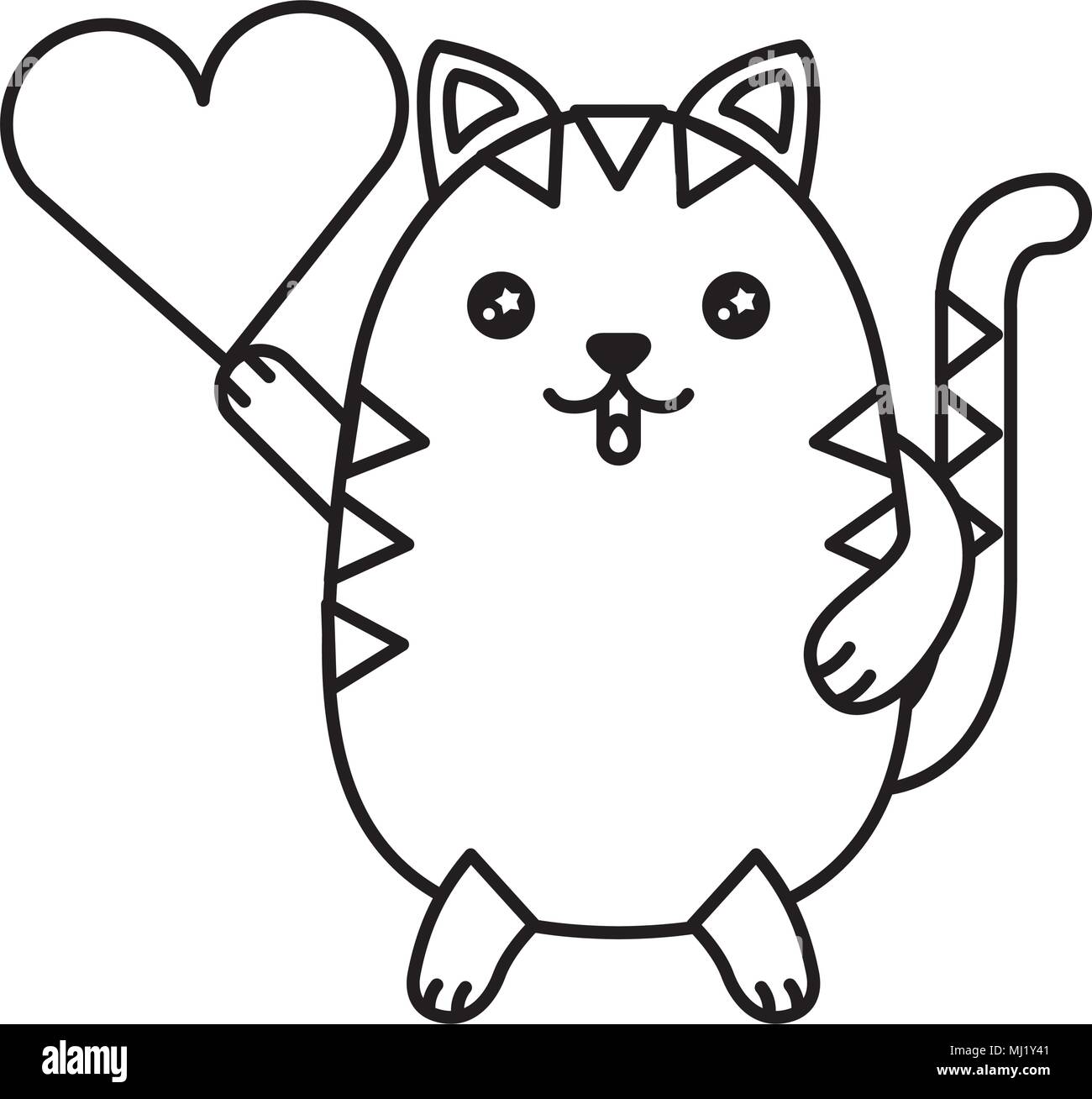 Gato tierno animado Imágenes recortadas de stock - Página 2 - Alamy
