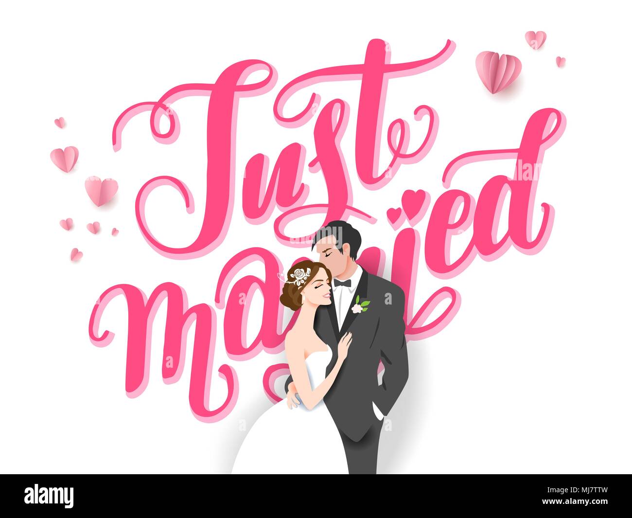 Pareja de boda de dibujos animados fotografías e imágenes de alta