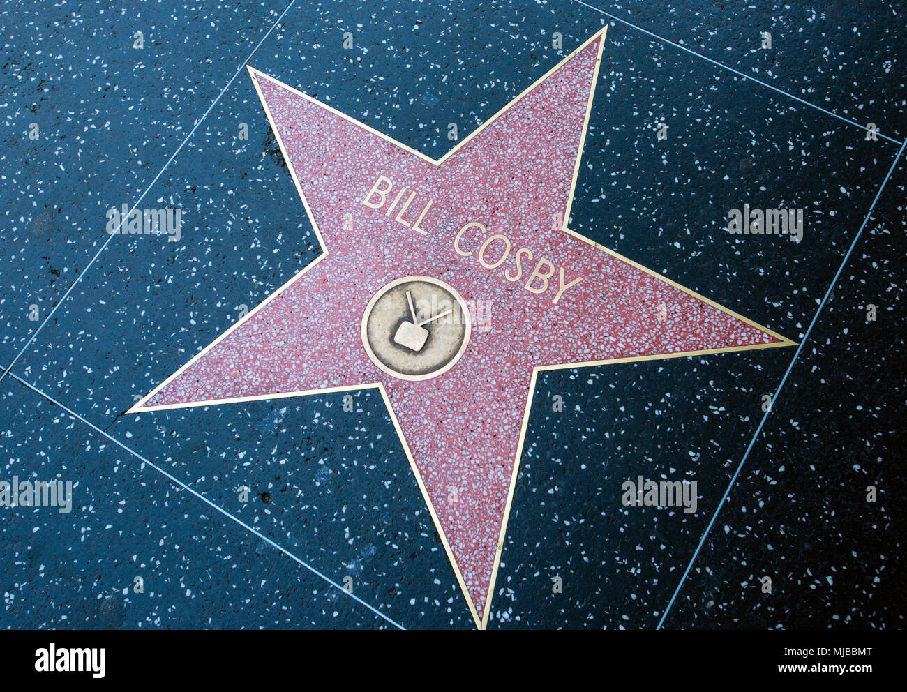 Bill Cosby Estrella en el Paseo de la Fama de Hollywood Foto de stock