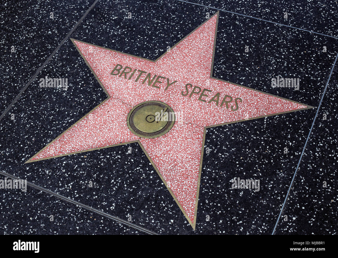 Britney Spears Estrella en el Paseo de la Fama de Hollywood Foto de stock