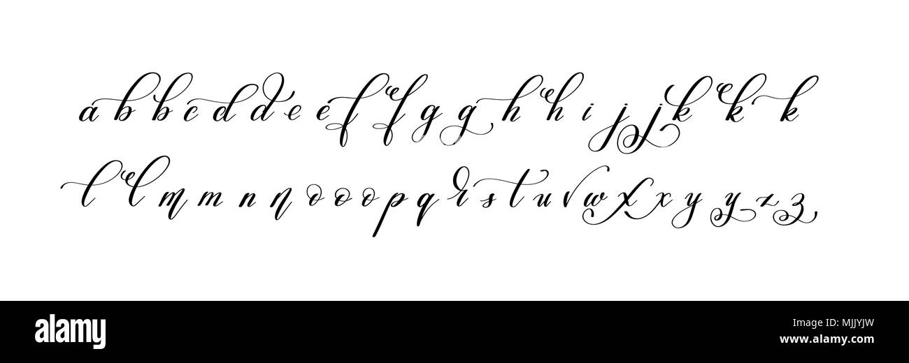 América escritos a mano - diseño poco letras del alfabeto Ilustración del Vector