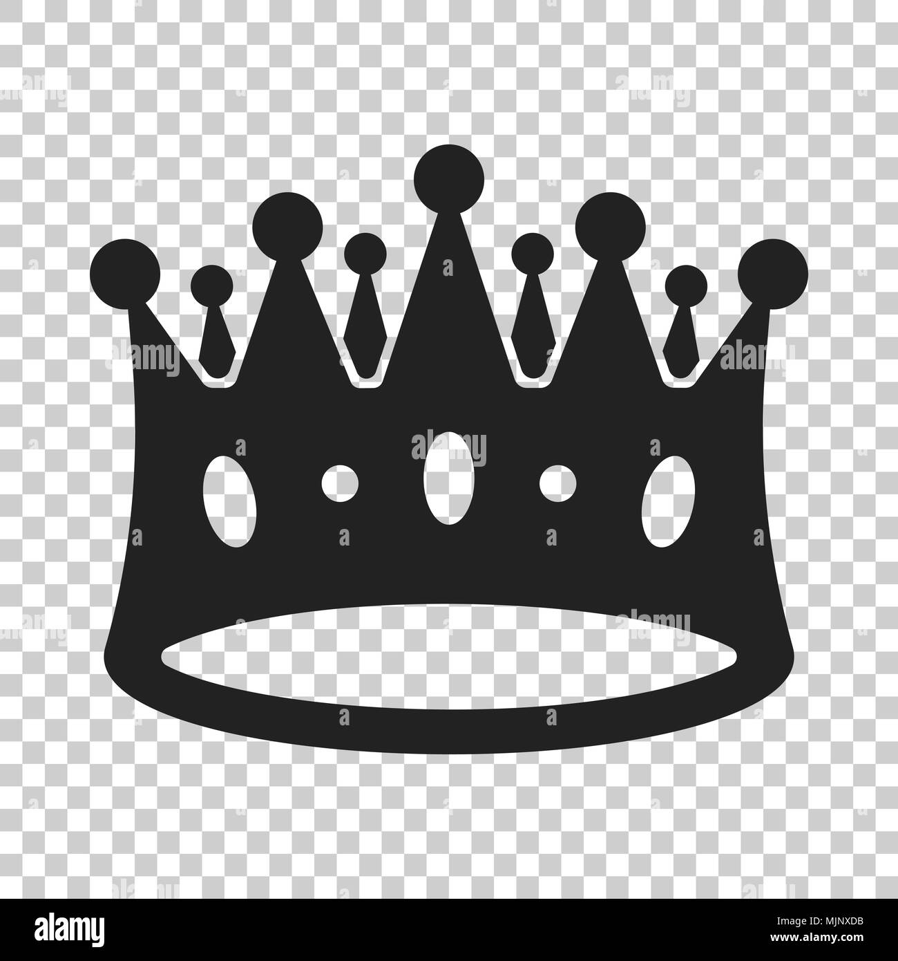 Corona rey icono aislado Imagen Vector de stock - Alamy