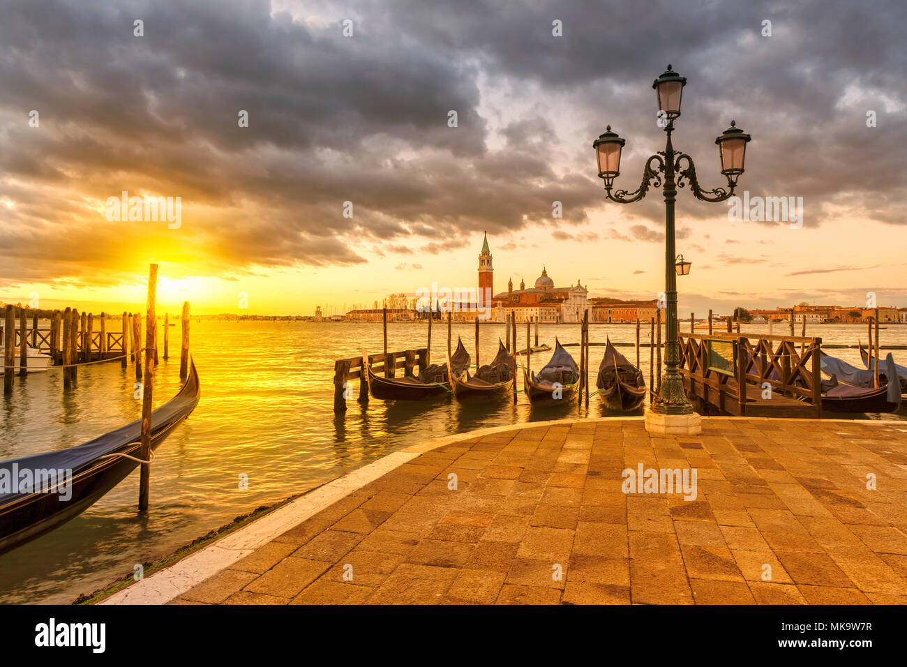 Amanecer en Venecia, Italia Foto de stock