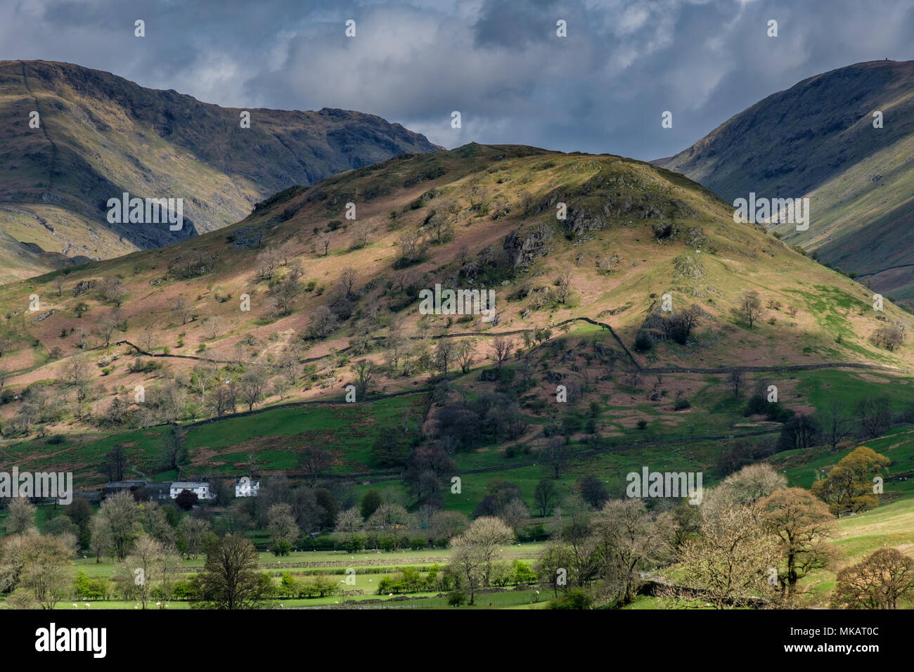 La lengua, en Troutbeck Valley, cerca de Lake District, windermere, Cumbria Foto de stock