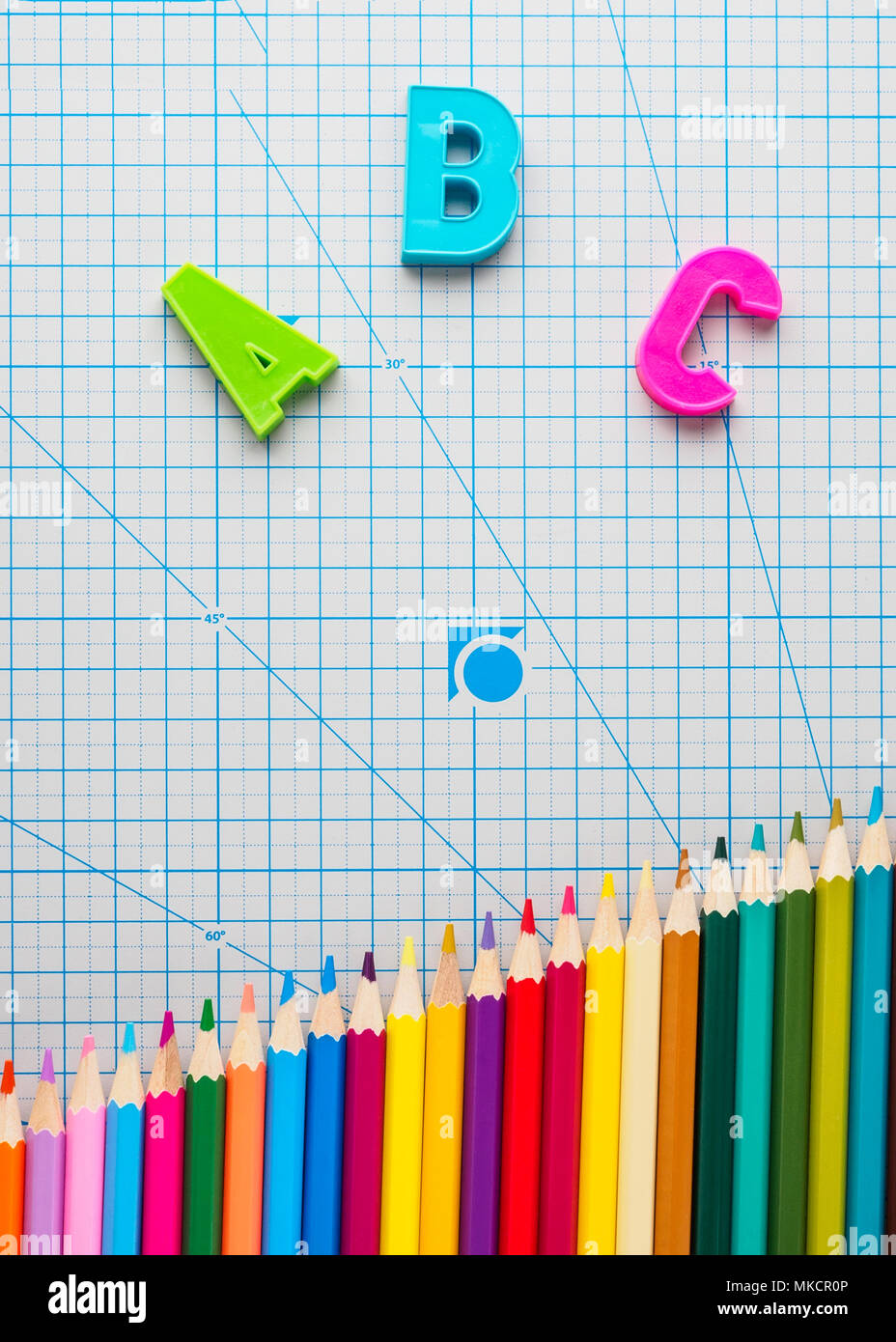 English América Letras Del Abecedario Lápices De Colores