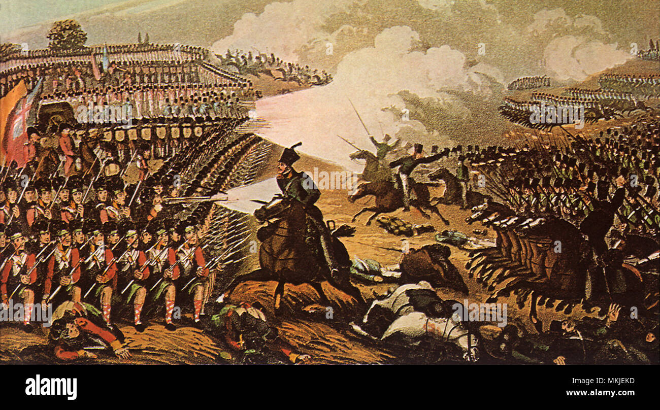 Batalla de Waterloo 1815 Foto de stock