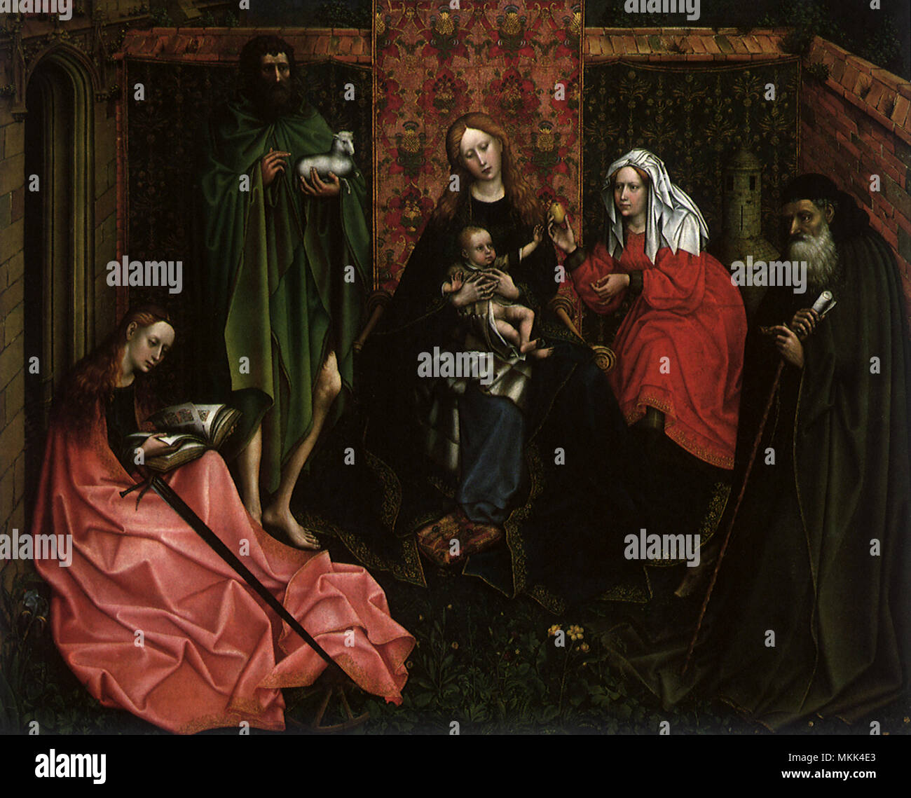 La Virgen y el Niño con los Santos Fotografía de stock Alamy