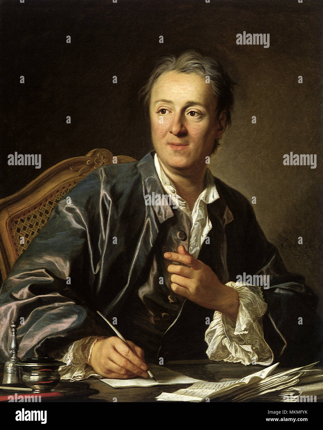 Retrato de Denis Diderot, 1767 Foto de stock