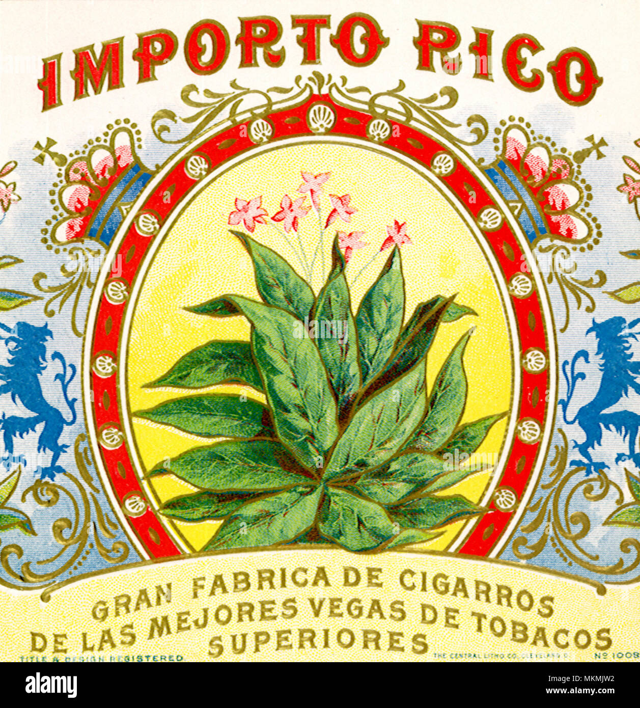 Planta de tabaco enmarcado Foto de stock