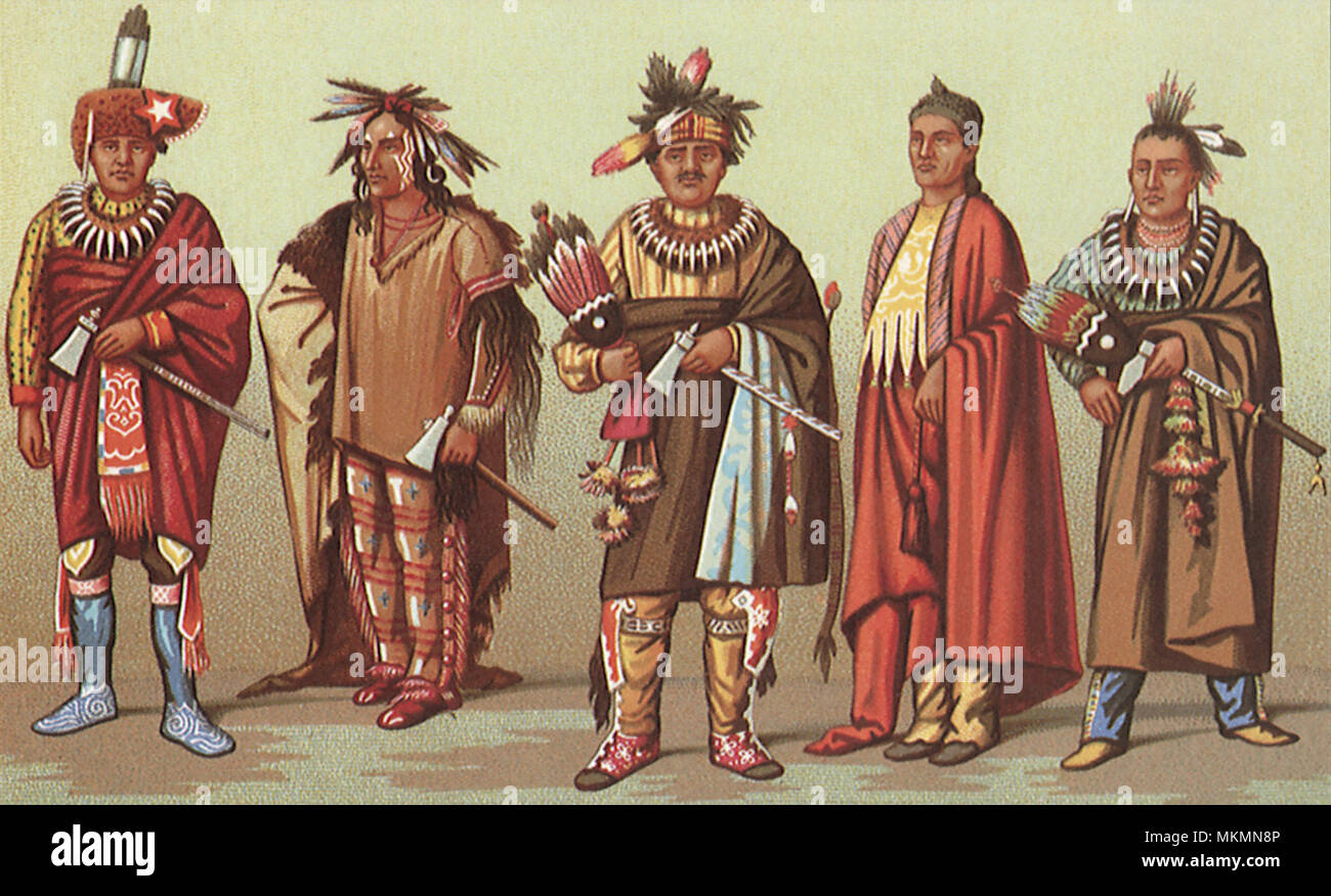 Las tribus de América del Norte Foto de stock
