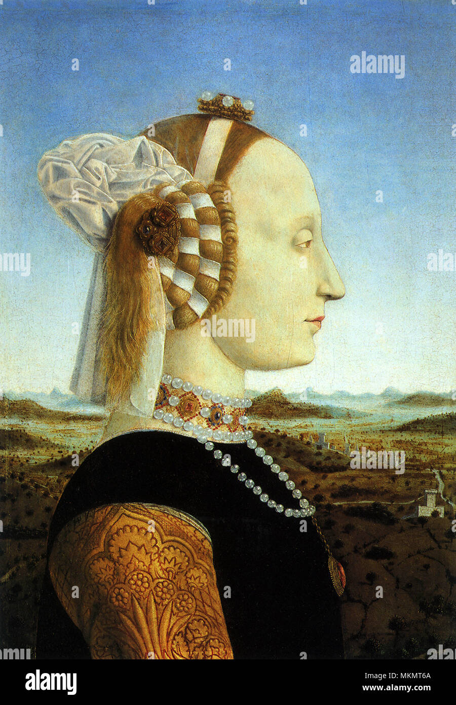 Retrato de la Duquesa 1465 Foto de stock
