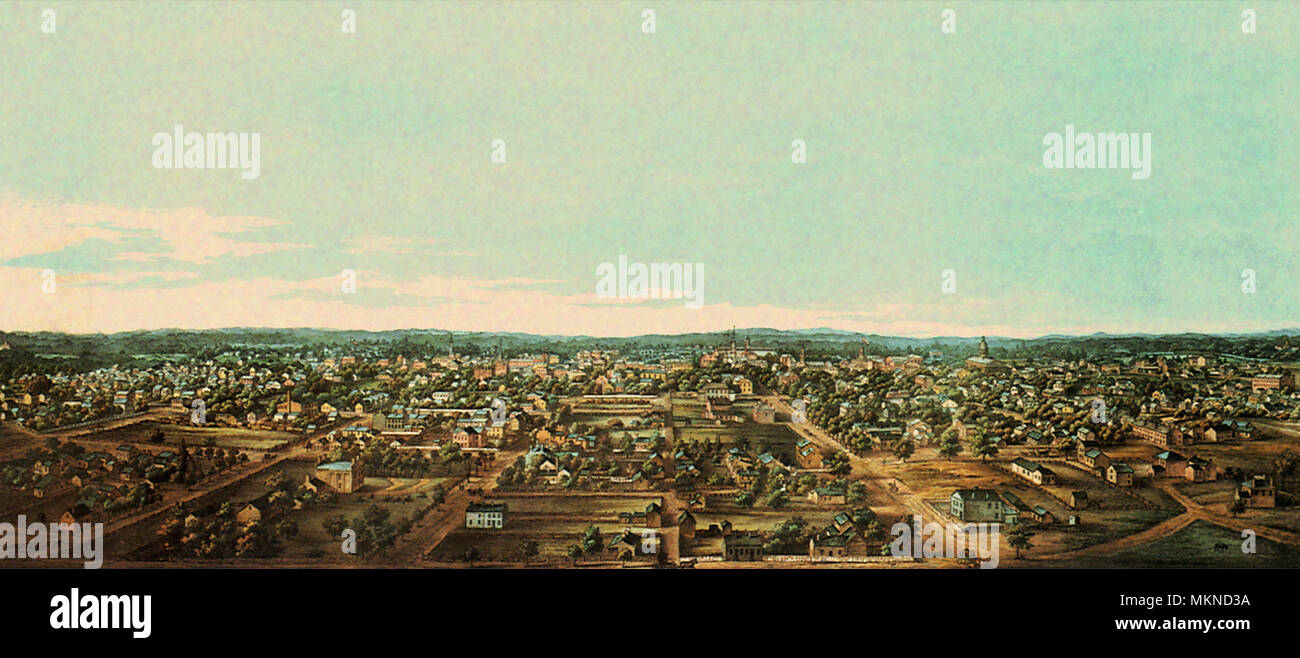 Vista de Indianápolis 1854 Foto de stock
