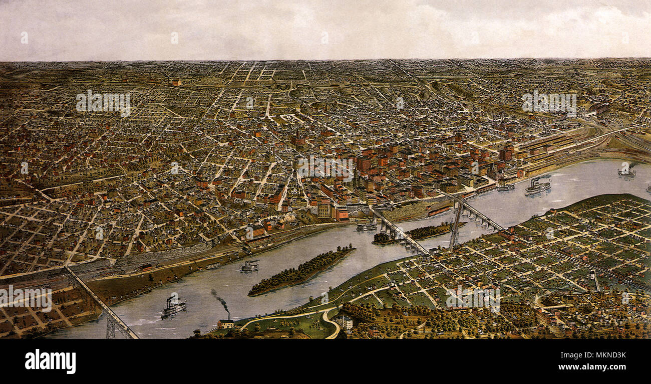 Saint Paul, Minnesota, enero de 1888 Foto de stock