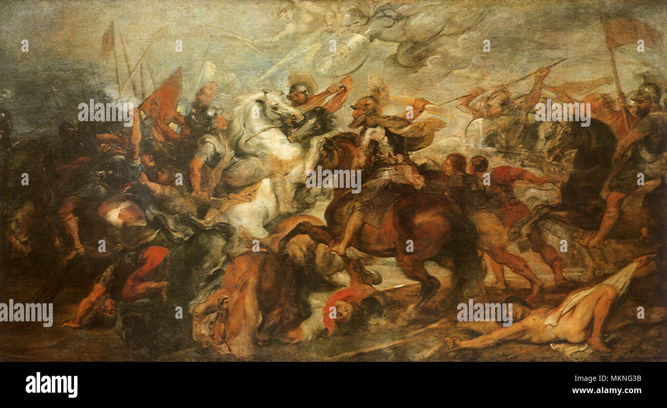 Enrique IV en la batalla de Ivry 1628 Foto de stock