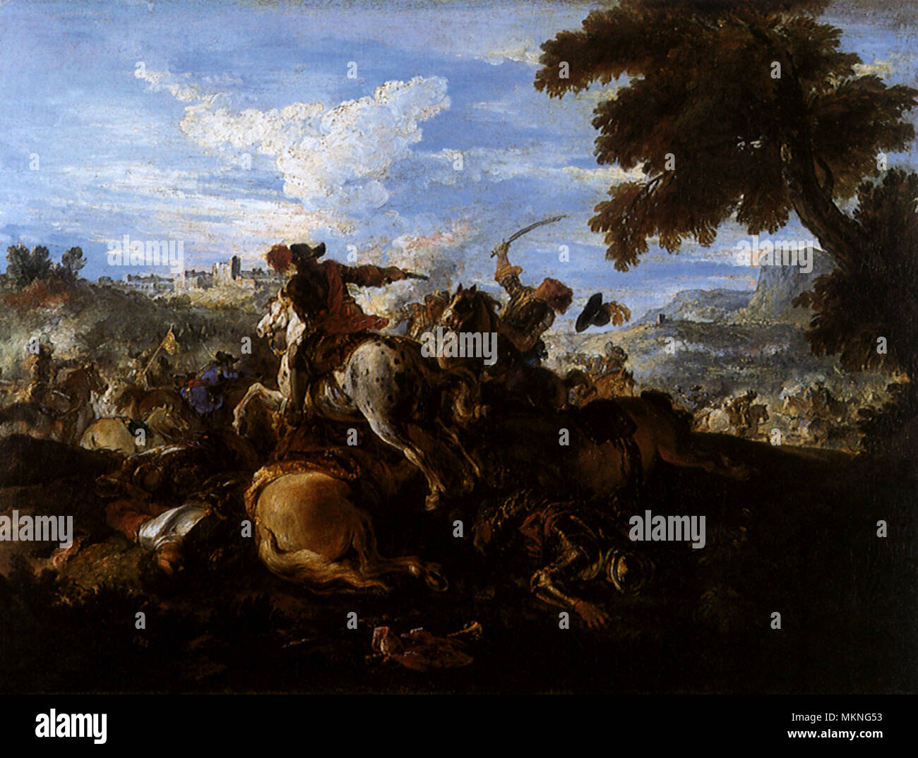 Batalla de Caballería 1690 Foto de stock