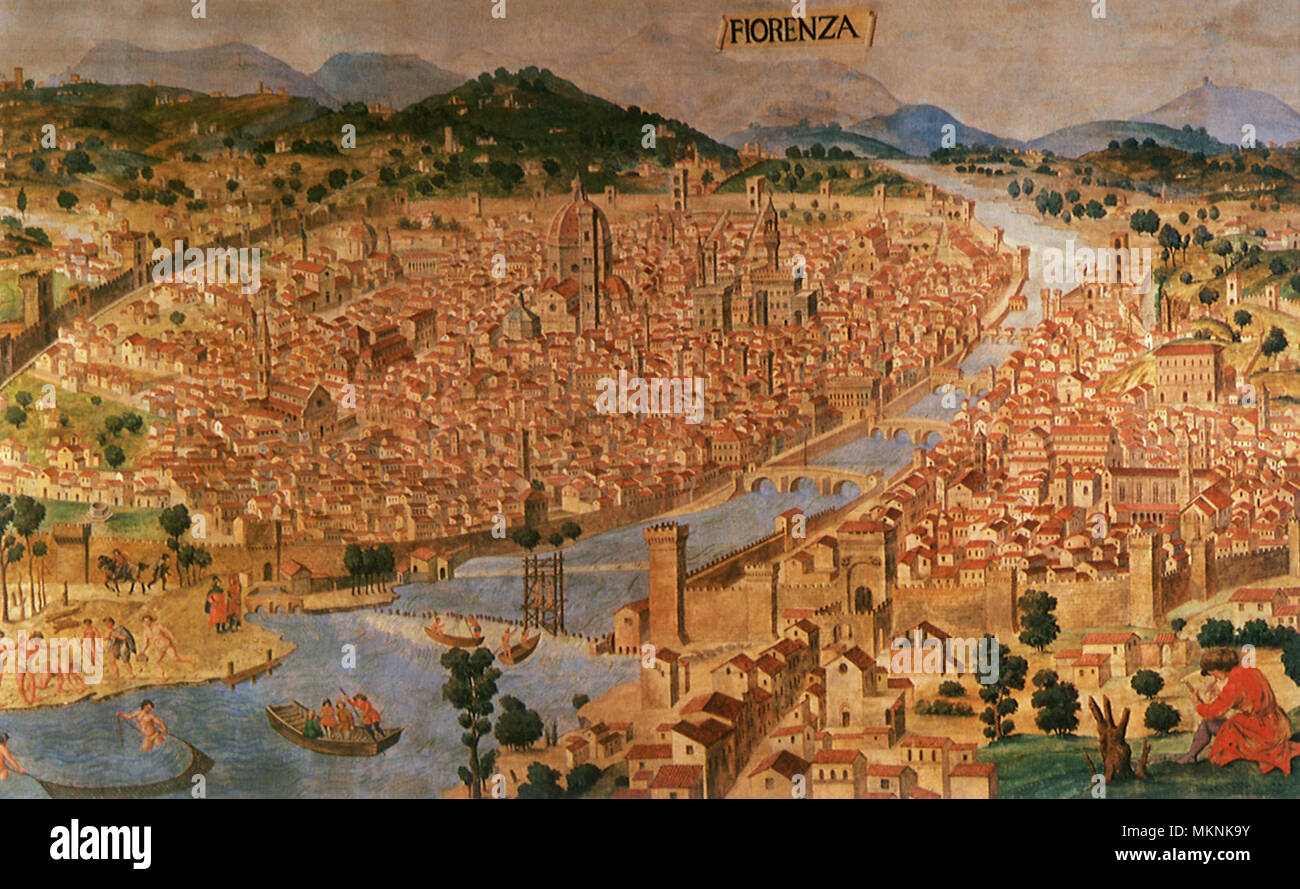 Mapa de cadena de Florencia Foto de stock