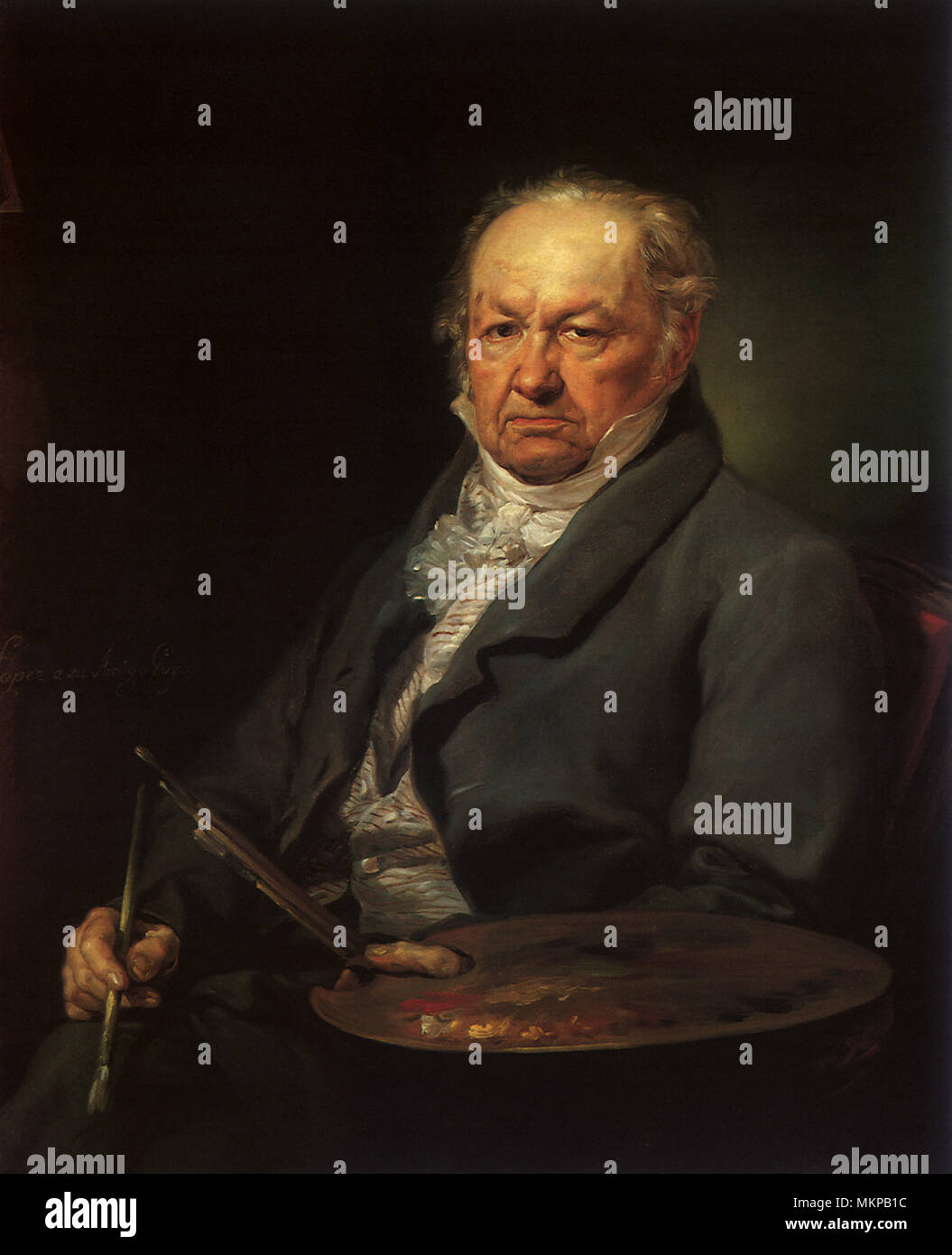 El pintor Francisco de Goya Foto de stock