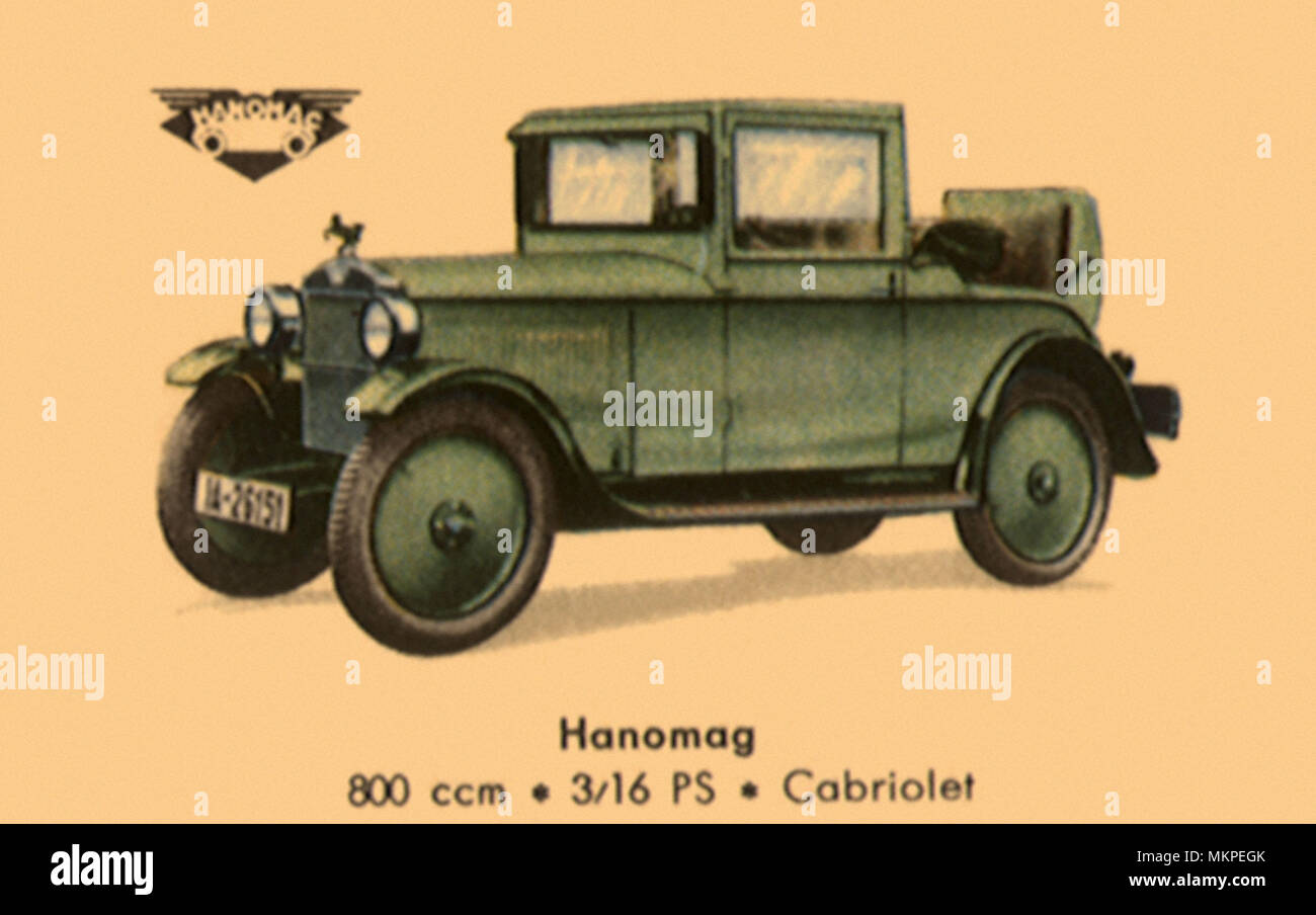 1928 Hannover Hanomag 800 ccm Cabriolet Foto de stock