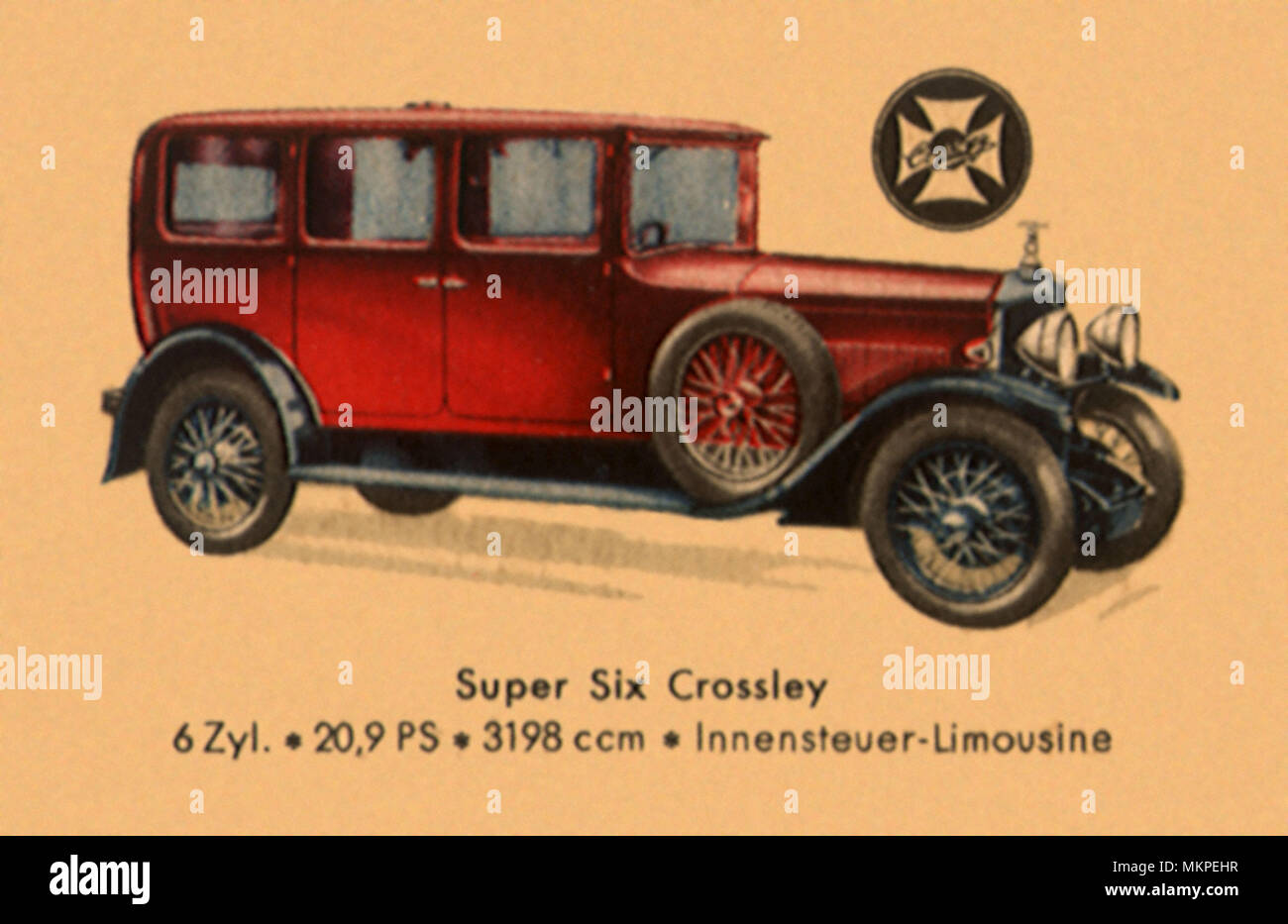 1928 Crossley Súper 6 sedán de 6 cilindros Foto de stock