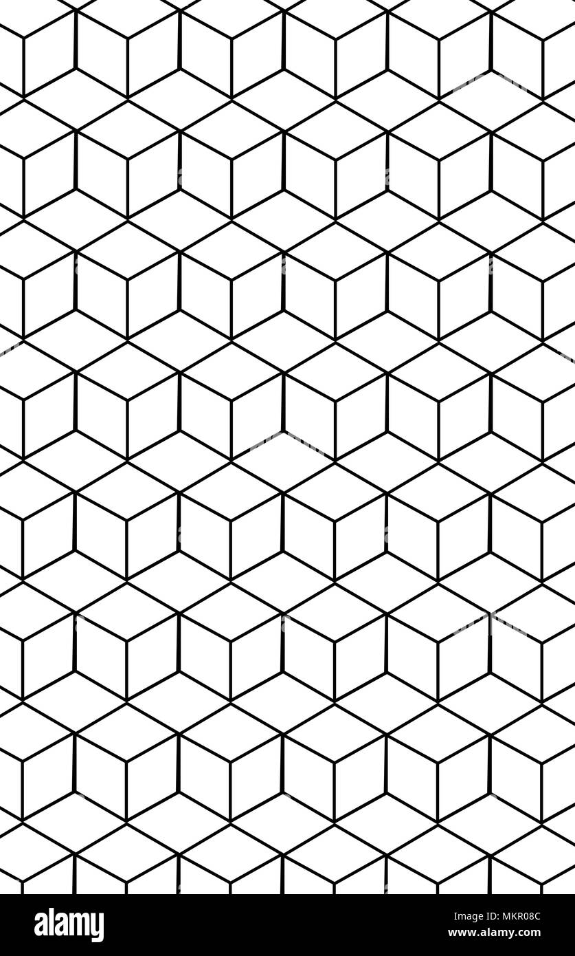 con patrón de cubo geométrico Fotografía de - Alamy