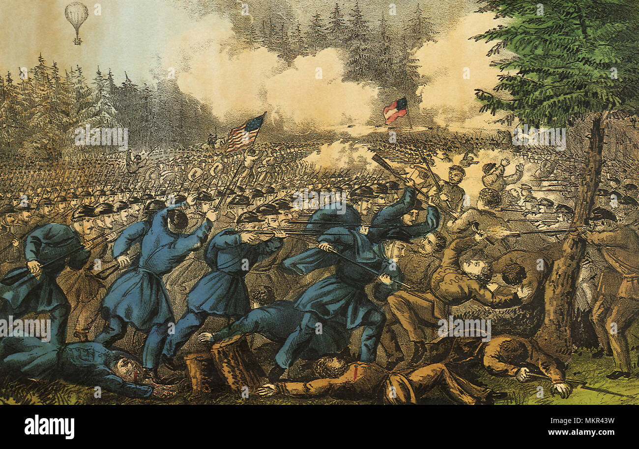 La batalla de Fair Oaks, Virginia, 31 de mayo de 1862 Foto de stock