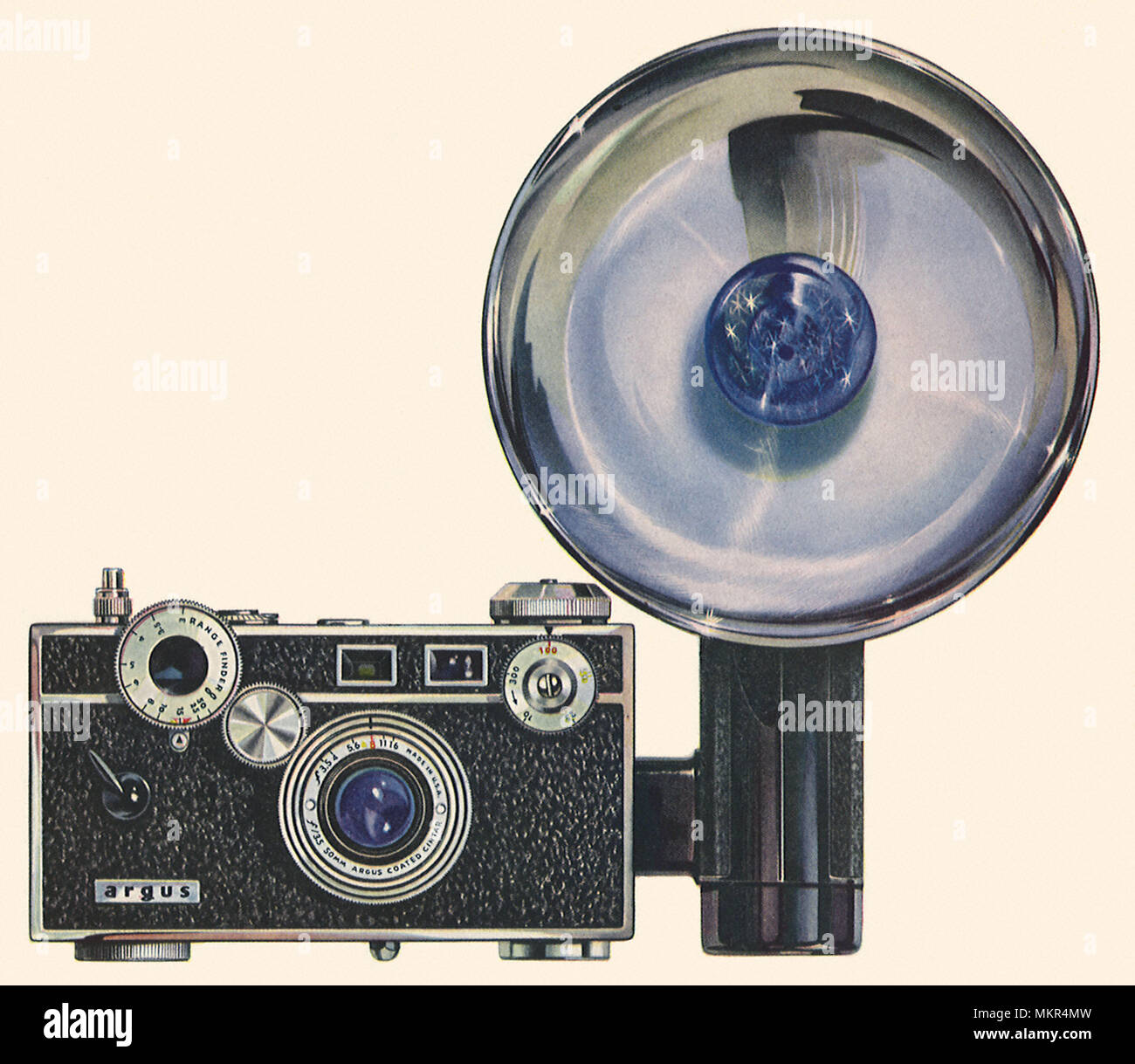 cámara con flash grande Fotografía de stock - Alamy
