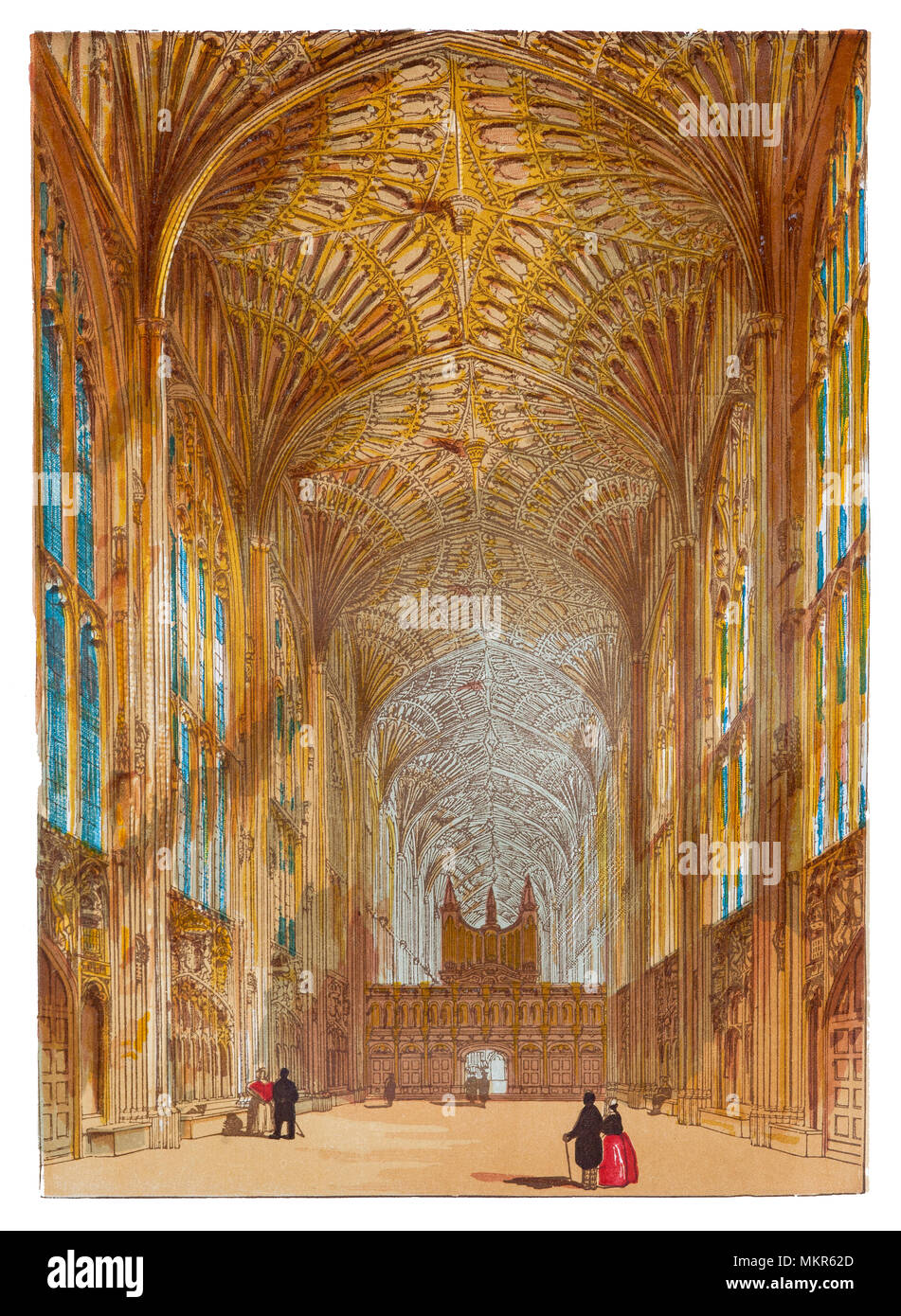 La capilla de King's College es la capilla de King's College en la Universidad de Cambridge. Es considerado uno de los mejores ejemplos de la arquitectura inglesa gótica Perpendicular tardío. La capilla fue construida en etapas por una sucesión de los reyes de Inglaterra desde 1446 a 1515, período que duró la guerra de las rosas. La capilla de grandes vidrieras no finalizaron hasta 1531, y su primer Renacimiento rood pantalla fue erigida en 1532-36. La capilla es un activo lugar de culto, y el hogar del King's College Choir. Foto de stock