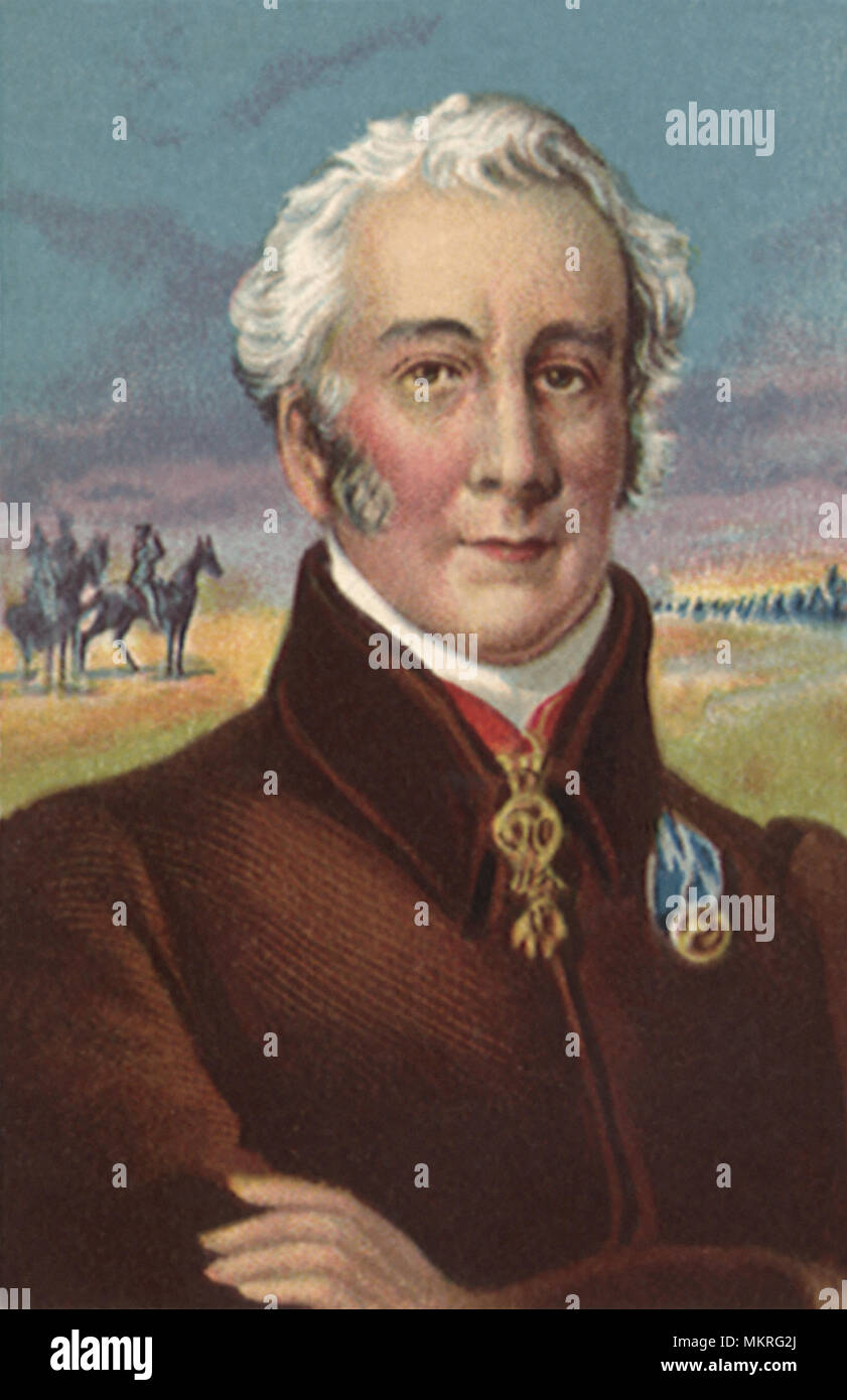 El duque de Wellington, vencedor de Waterloo Foto de stock