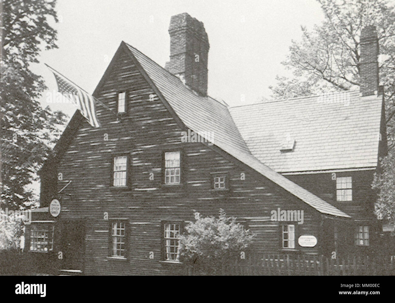 Casa de los Siete Tejados. Salem. 1950 Foto de stock