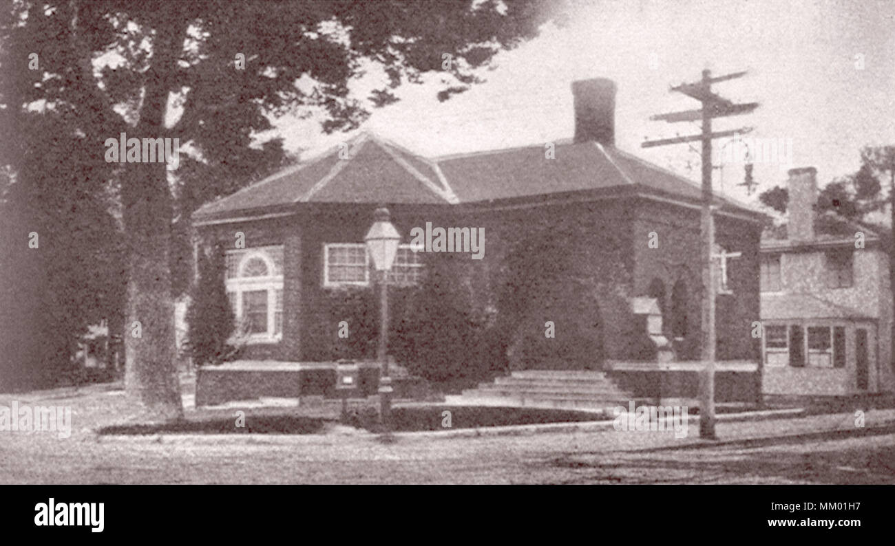 Edificio histórico. Dedham. 1928 Foto de stock