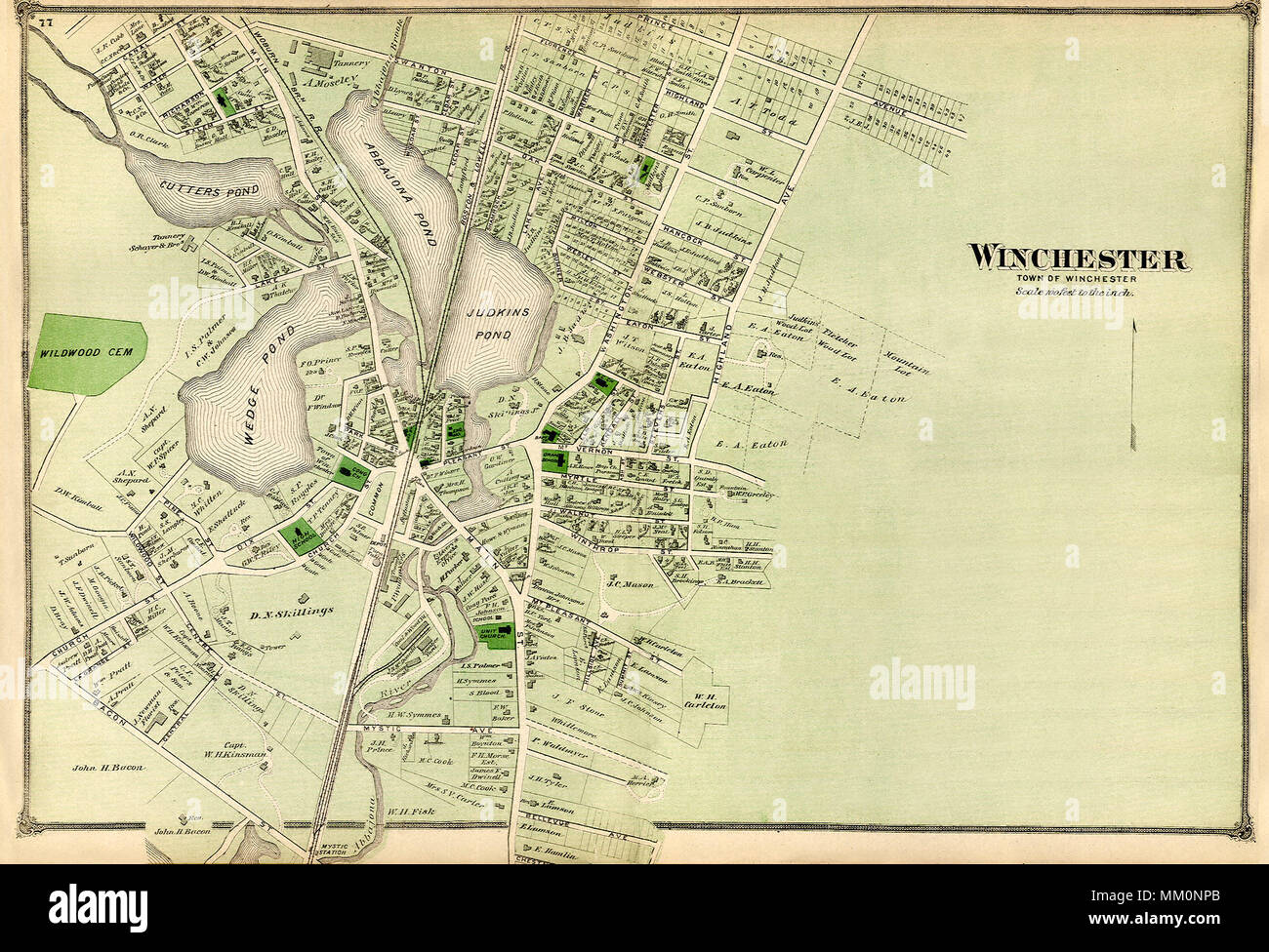 Mapa de Winchester. 1875 Fotografía de stock Alamy