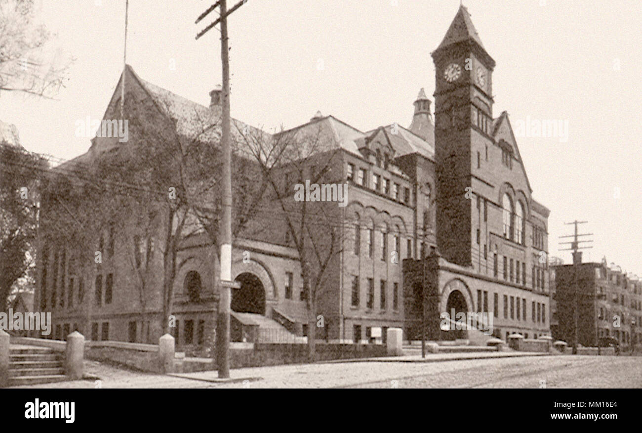 La escuela secundaria. Roxbury.1905 Foto de stock