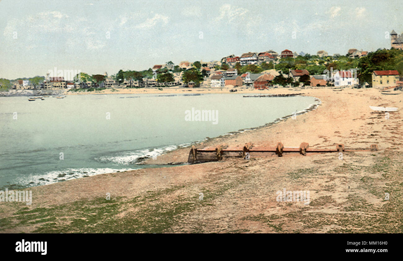 Playa inferior. Swampscott. 1905 Foto de stock