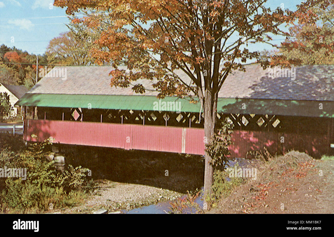 Creamery puente cubierto. Brattleboro. 1970 Foto de stock