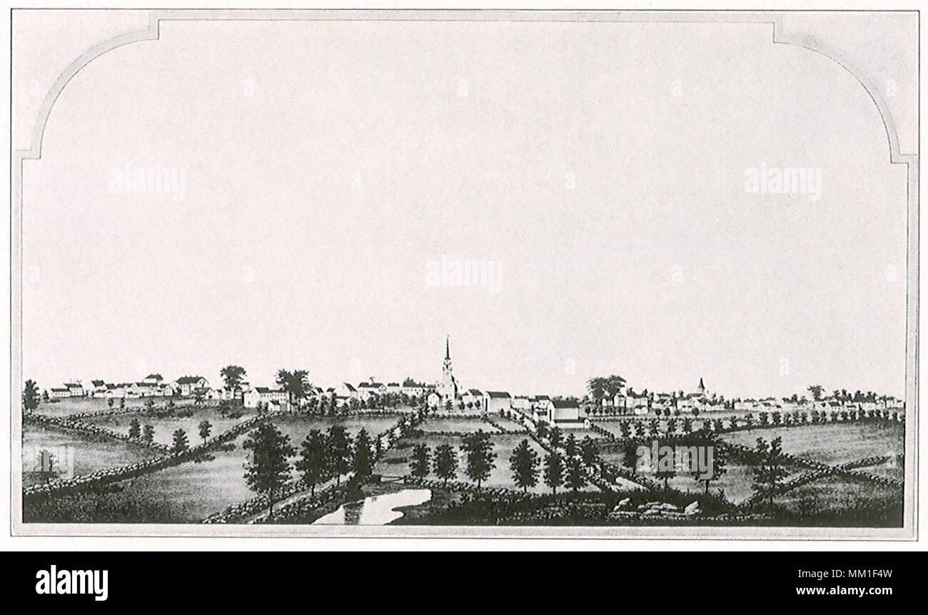 Vista del norte Bridgewater. 1844 Foto de stock