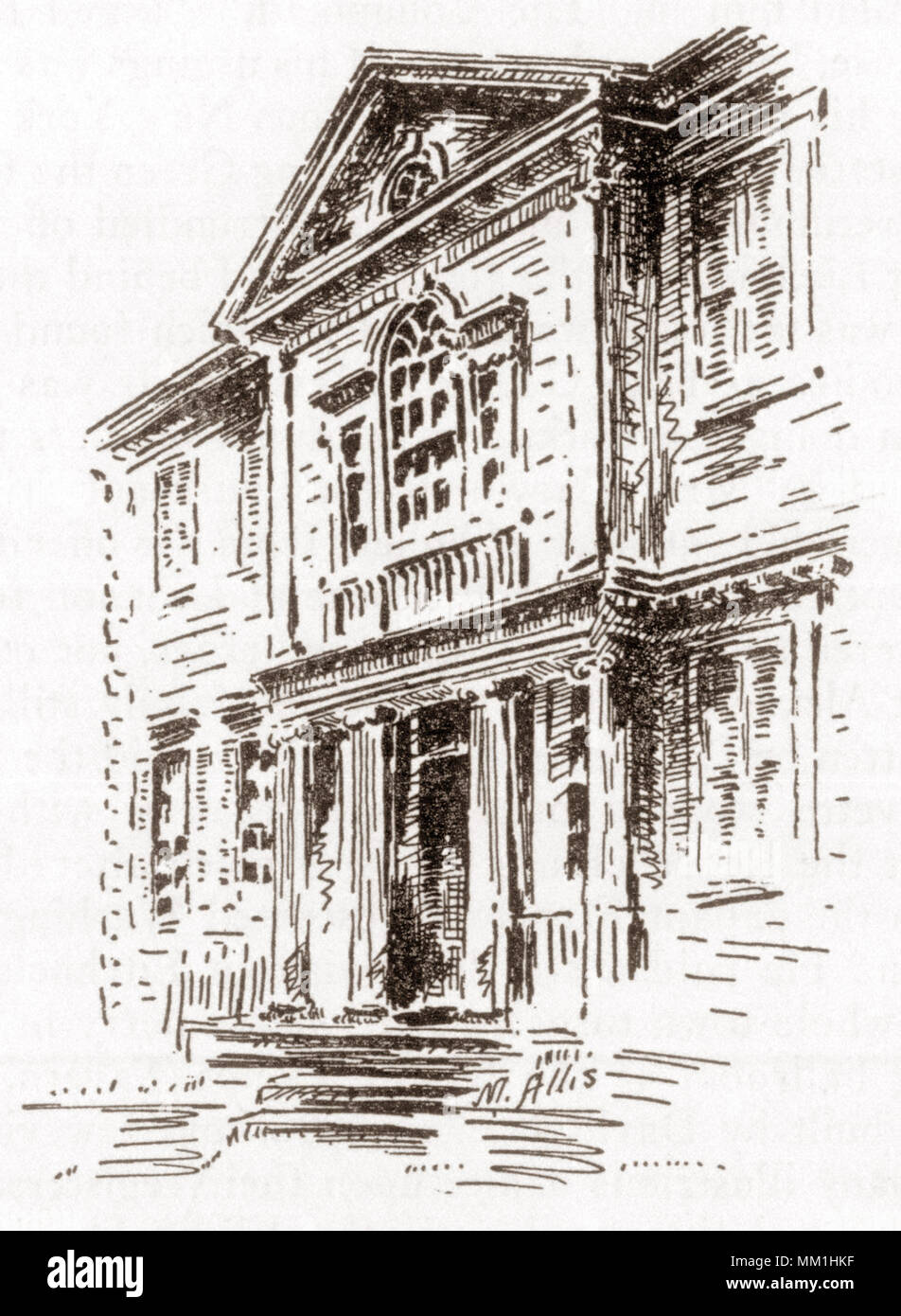 Deming House. Litchfield. 1800 Foto de stock
