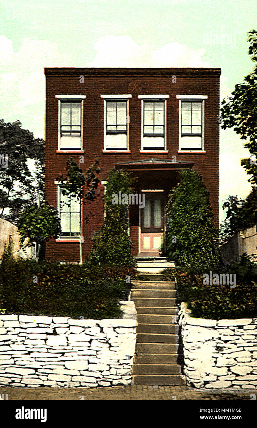 Casa construida en 10 horas. Lancaster. 1909 Foto de stock