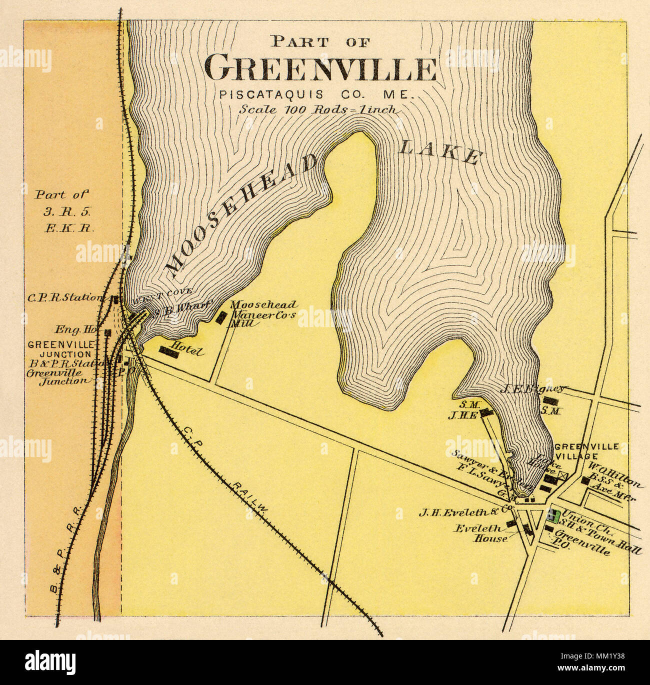 Mapa de greenville maine fotografías e imágenes de alta resolución Alamy
