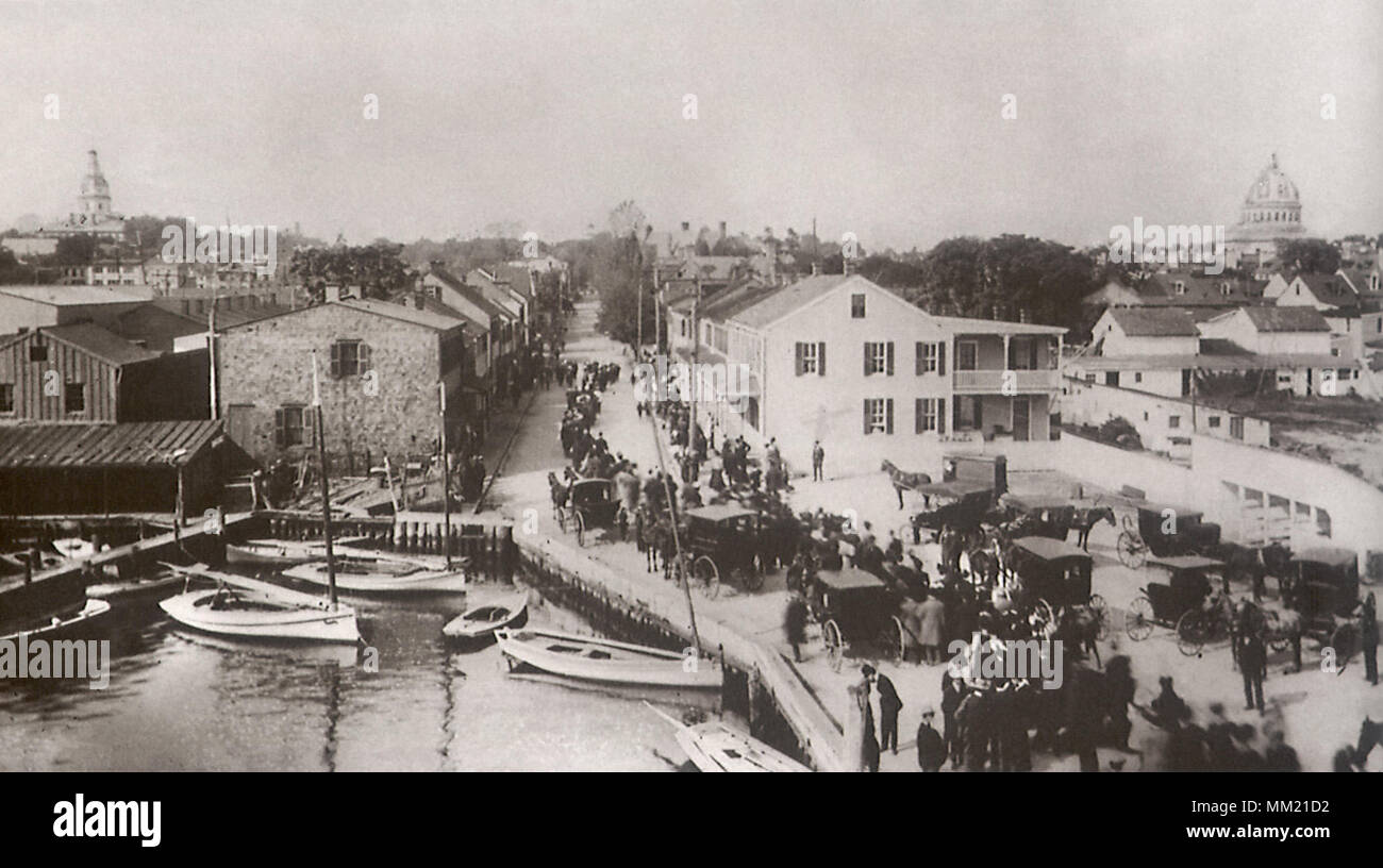 Prince George Street. Annapolis. 1900 Foto de stock