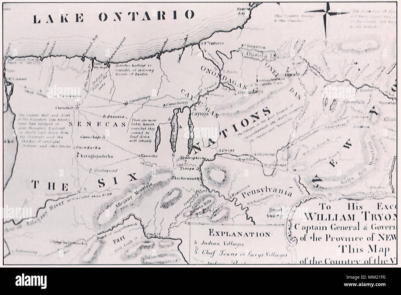 1771 El mapa de las Seis Naciones Foto de stock