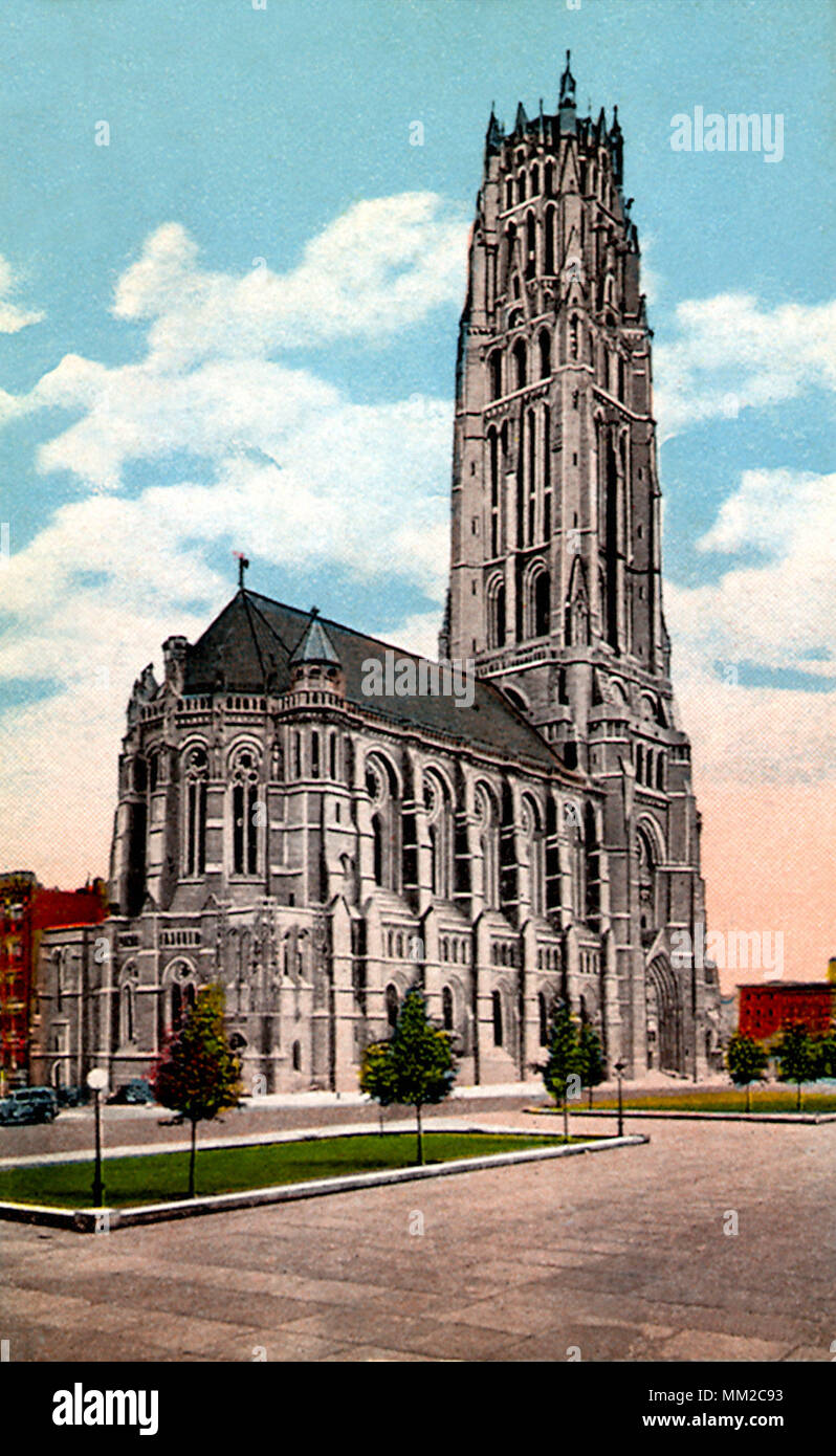 La Iglesia Riverside. La Ciudad de Nueva York. 1920 Foto de stock