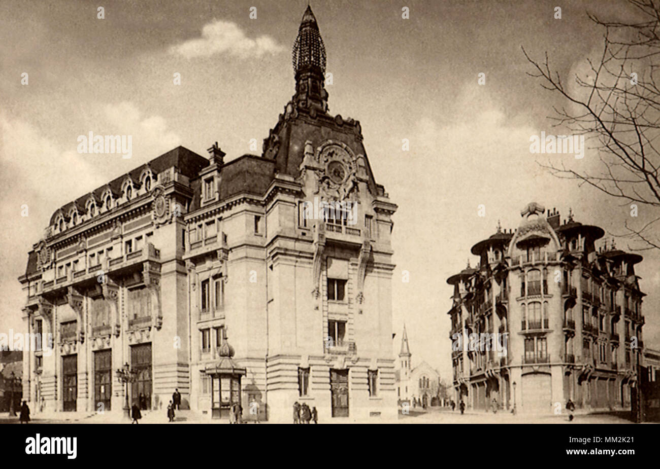 Oficina de Correos. Dijon. 1910 Foto de stock