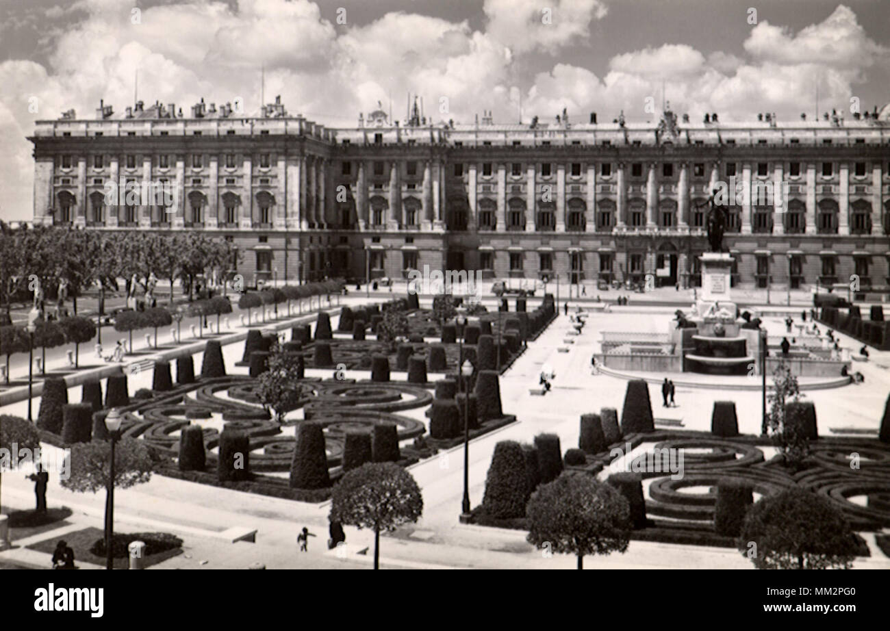 Palacio de Oriente. Madrid. 1940 Foto de stock