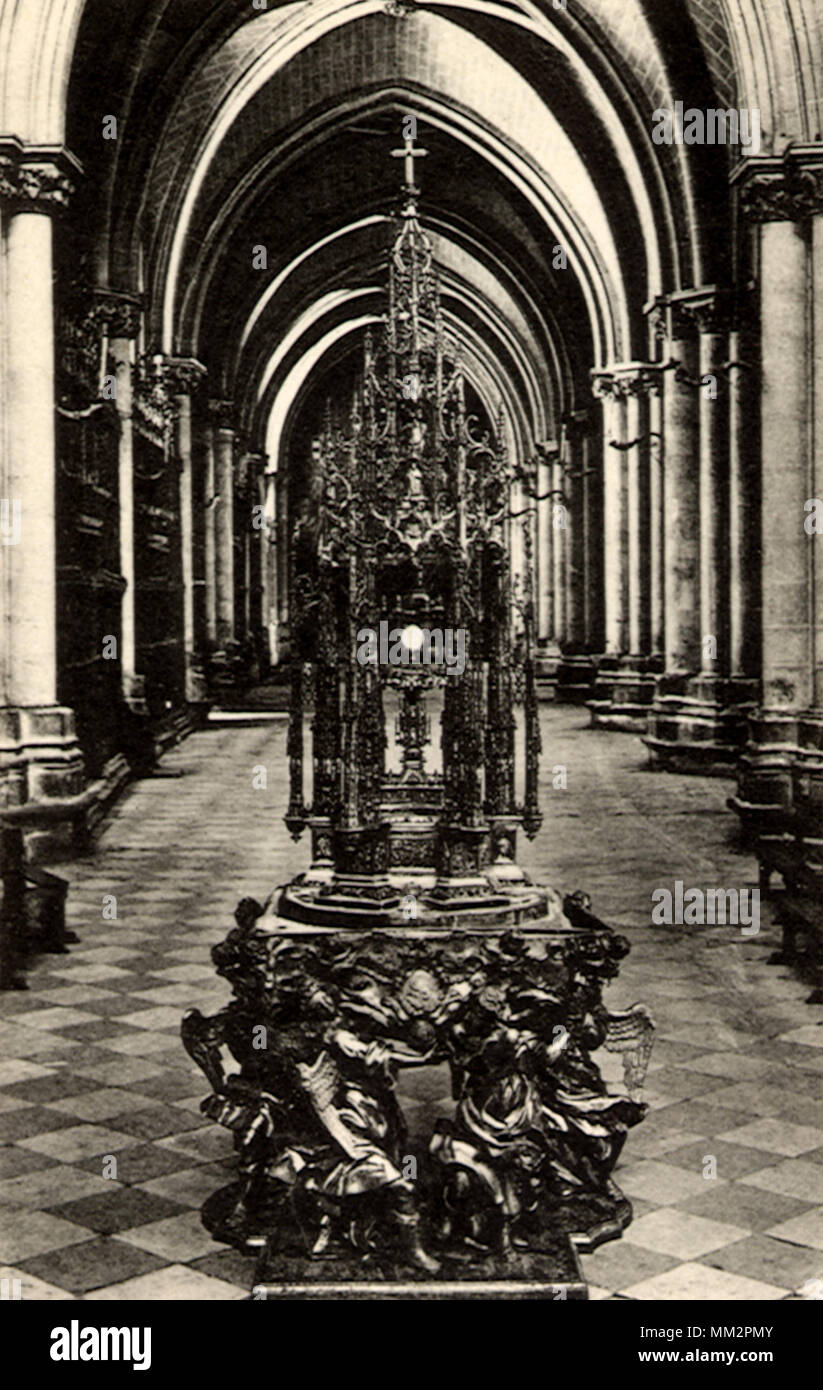 La base del trono a la Catedral. Toledo. 1930 Foto de stock